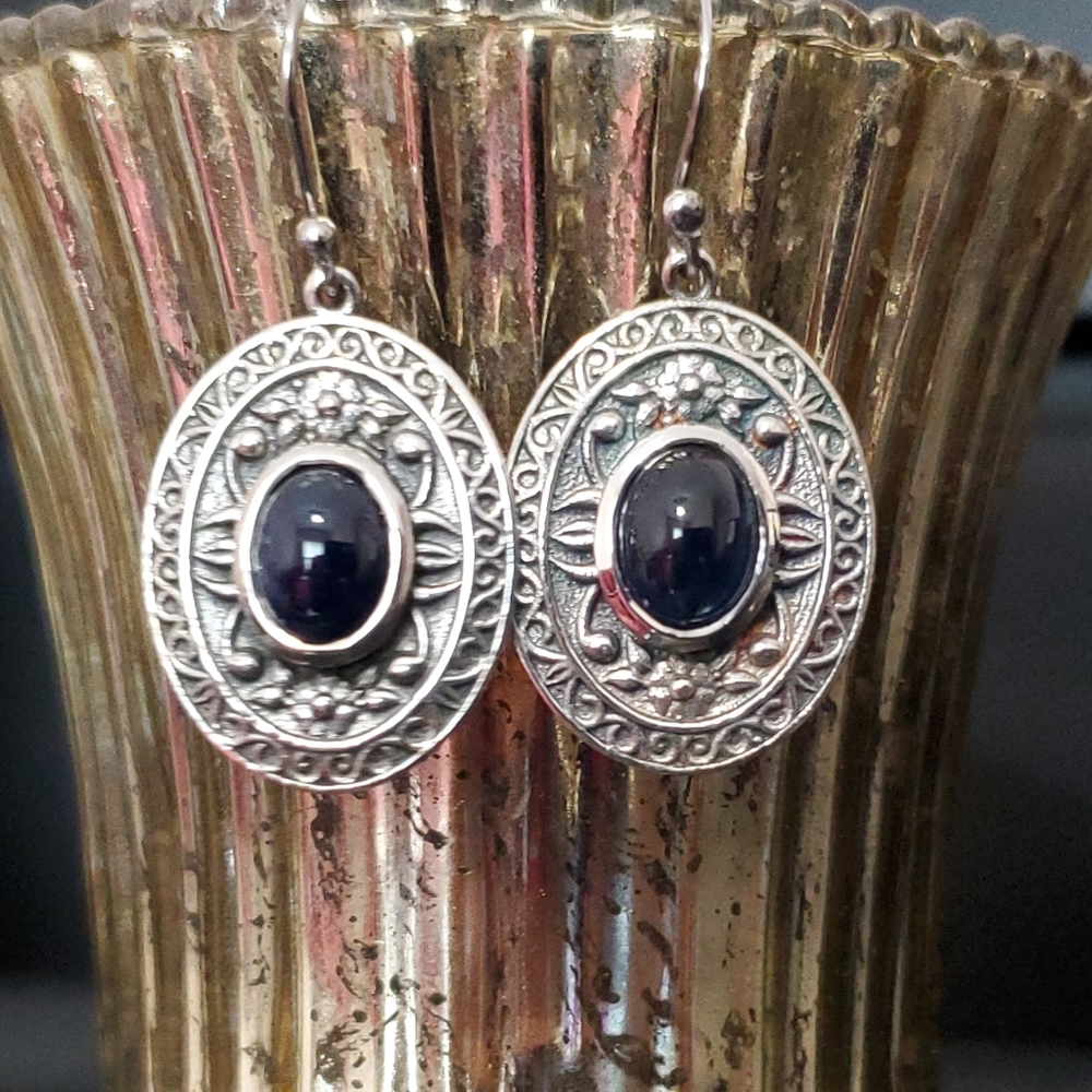 Sterling Sapphire Earrings